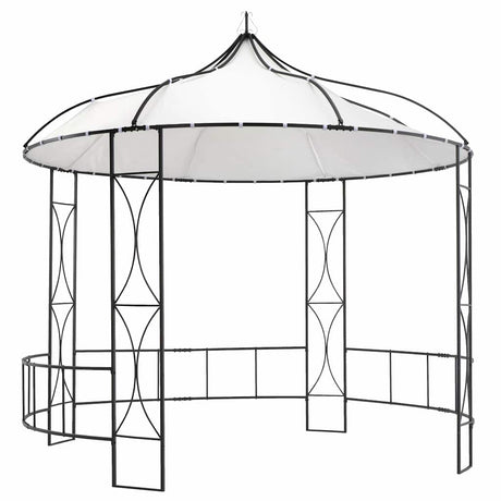 Vidaxl prieel rond 300x290 cm wit