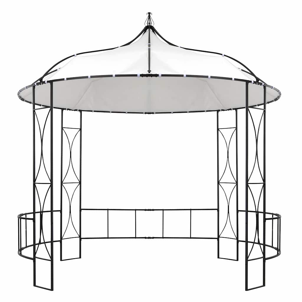 Vidaxl prieel rond 300x290 cm wit