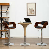 Vidaxl barstoelen 2 st gebogen hout en stof grijs