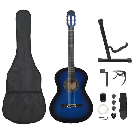 Vidaxl 12-delige gitaarset klassiek beginner 4 4 39 blauw