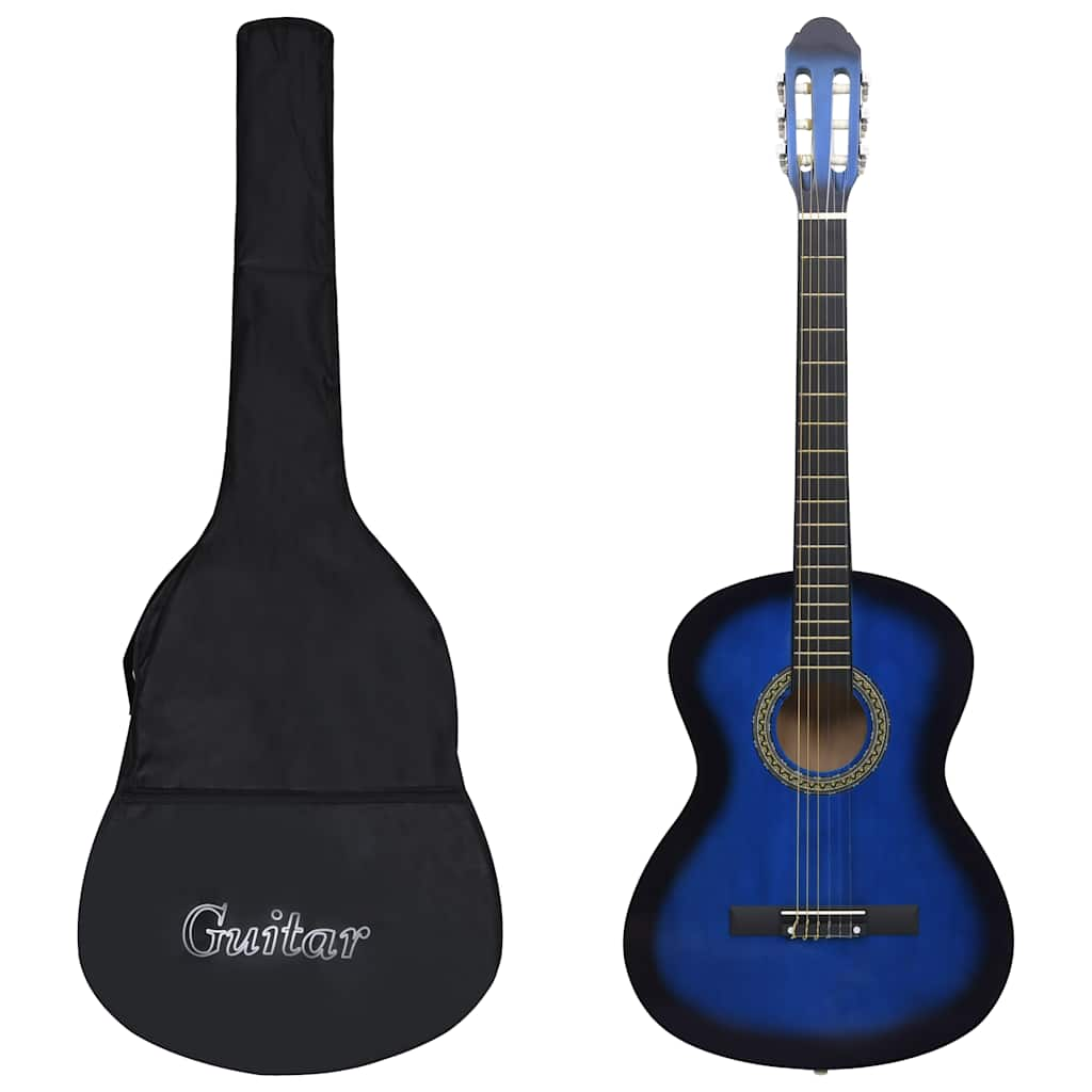 Vidaxl 12-part guitar set classic beginner 4 4 39 blue