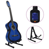 Ensemble de guitare Vidaxl 12 parties Classic débutant 4 4 39 Bleu