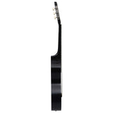 Vidaxl Guitar Classic Nybörjare 4 4 ​​39 Lindenhout Black