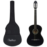 Vidaxl Set di chitarra a 12 pezzi Classic Beginner 4 4 39 Black