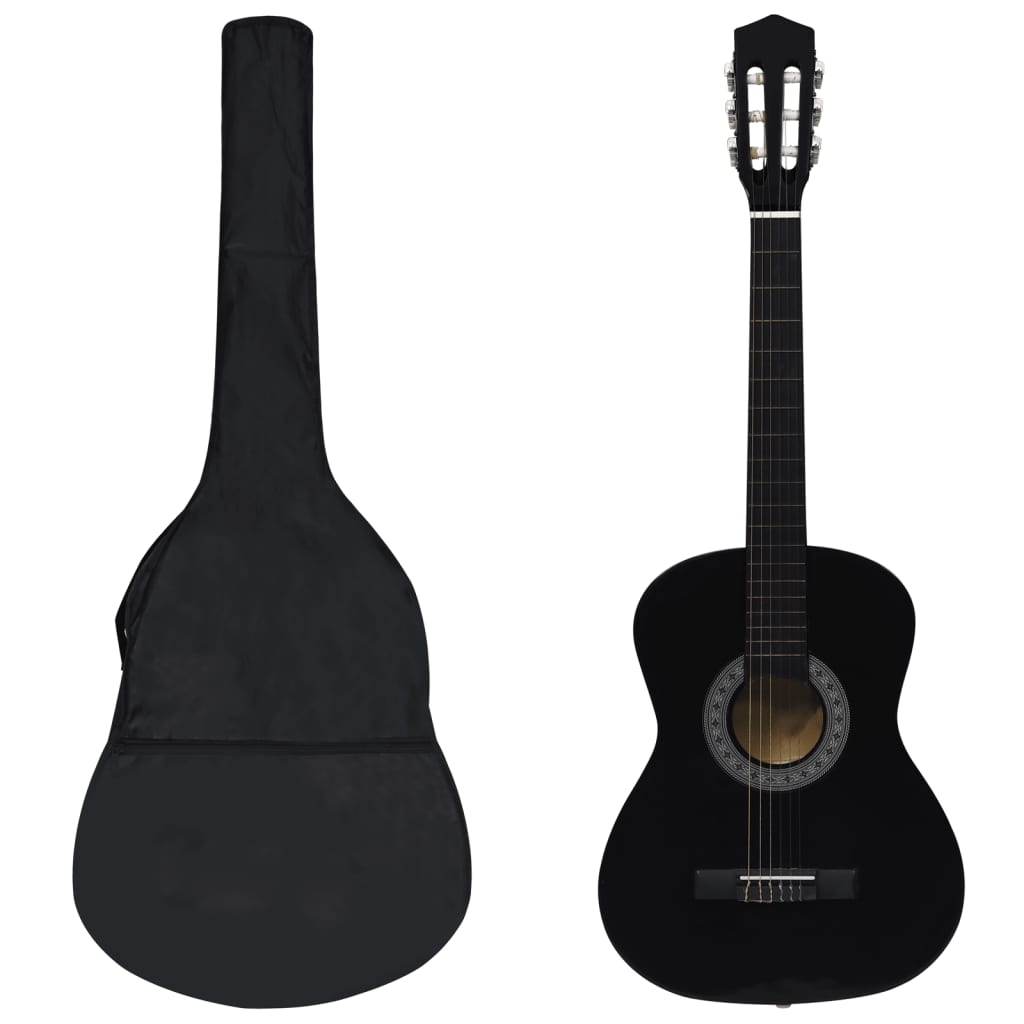 Vidaxl 8 pièces Guitar Début Classic 3 4 36 Black