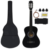 Vidaxl Set di chitarra a 8 pezzi Classic Ginderner 3 4 36 Black