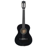 Vidaxl 8-delige gitaarset klassiek beginner 3 4 36 zwart