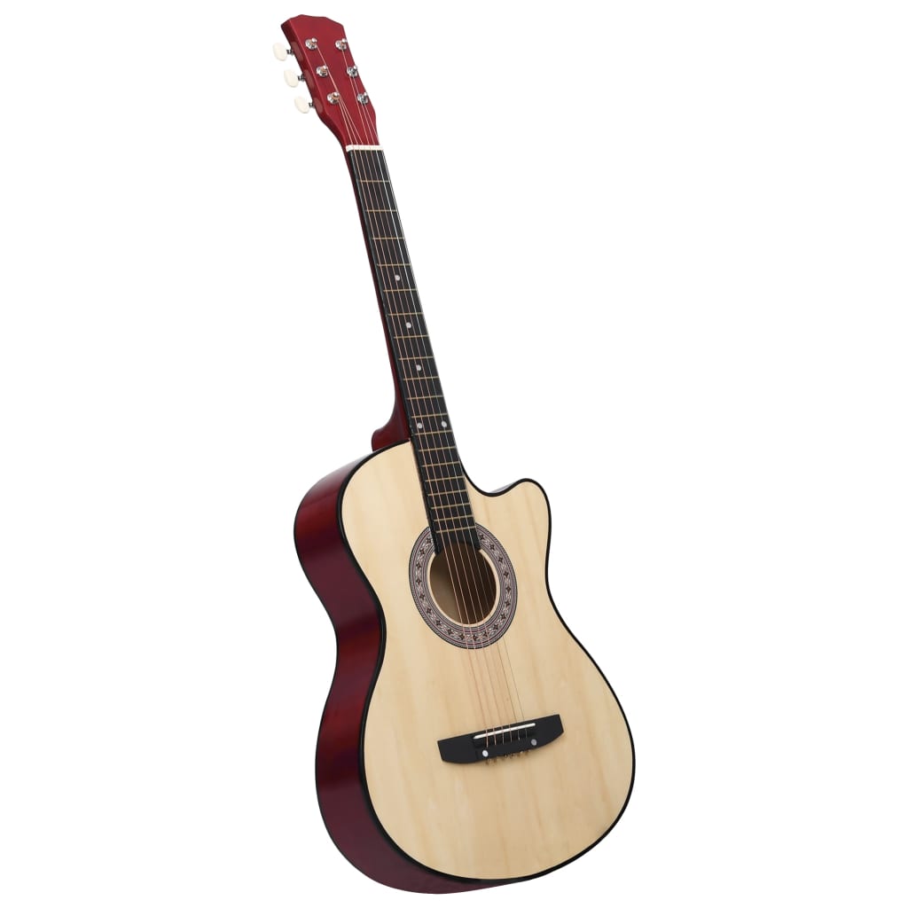 Vidaxl Guitar Cutaway med 6 strenge vestlige akustiske 38 Lindenhout