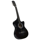 Vidaxl Guitar Cutaway med 6 strenger Western Classic 38 Black