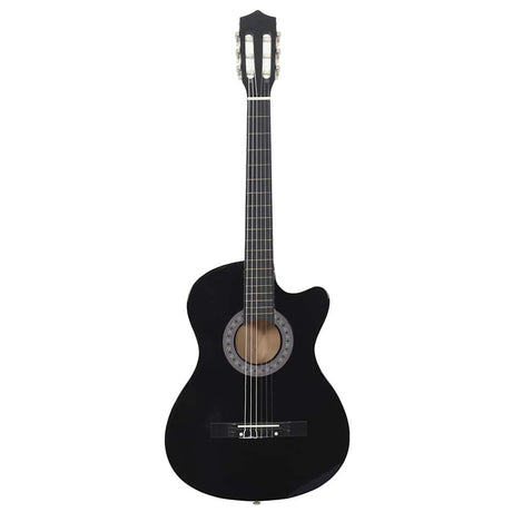 Vidaxl gitaar cutaway met 6 snaren western klassiek 38 zwart