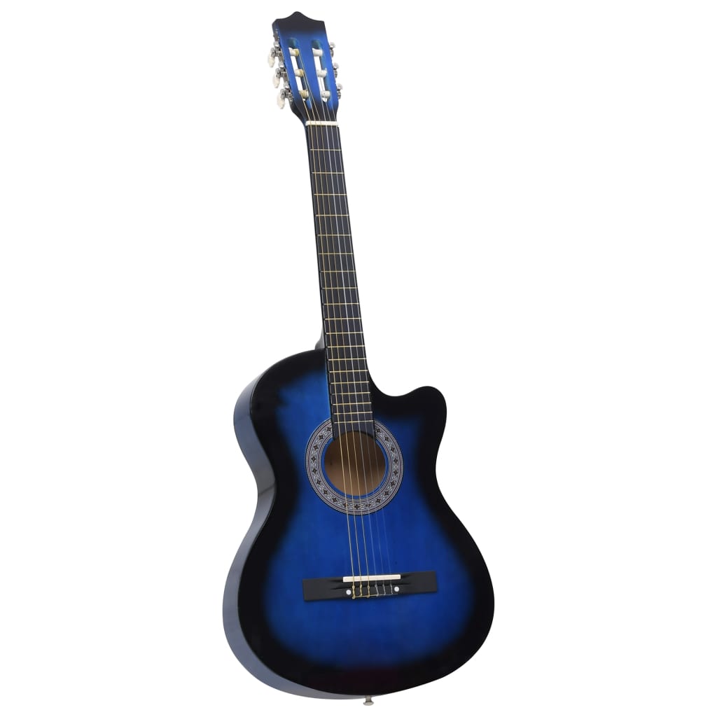 Vidaxl Guitare Cutwaway avec 6 cordes Western Classic 38 Tinded Blue