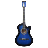 Vidaxl Guitar Cutaway con 6 corde Western Classic 38 Tinted Blue