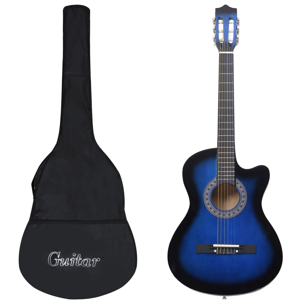 Vidaxl 12-Dart Guitar Set med 6 Strings Western Classic 38 Blue