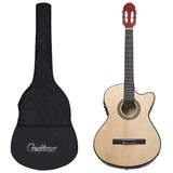 Ensemble de guitare Vidaxl 12 pièces avec égaliseur et 6 cordes occidentales