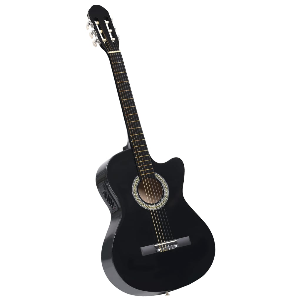 Vidaxl Corte de guitarra con Equalizer 6 Sneeds Western Classic Black