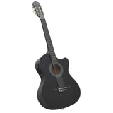 Vidaxl gitaar cutaway met equalizer 6 snaren western klassiek zwart