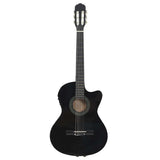 Vidaxl gitaar cutaway met equalizer 6 snaren western klassiek zwart