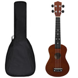 Vidaxl Ukuleleset med veske for barn Soprano 23 '' Darkhout farget