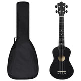 Vidaxl ukuleleset met tas voor kinderen sopraan 23'' zwart