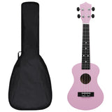 Vidaxl ukuleleset med väska för barn sopran 23 '' rosa