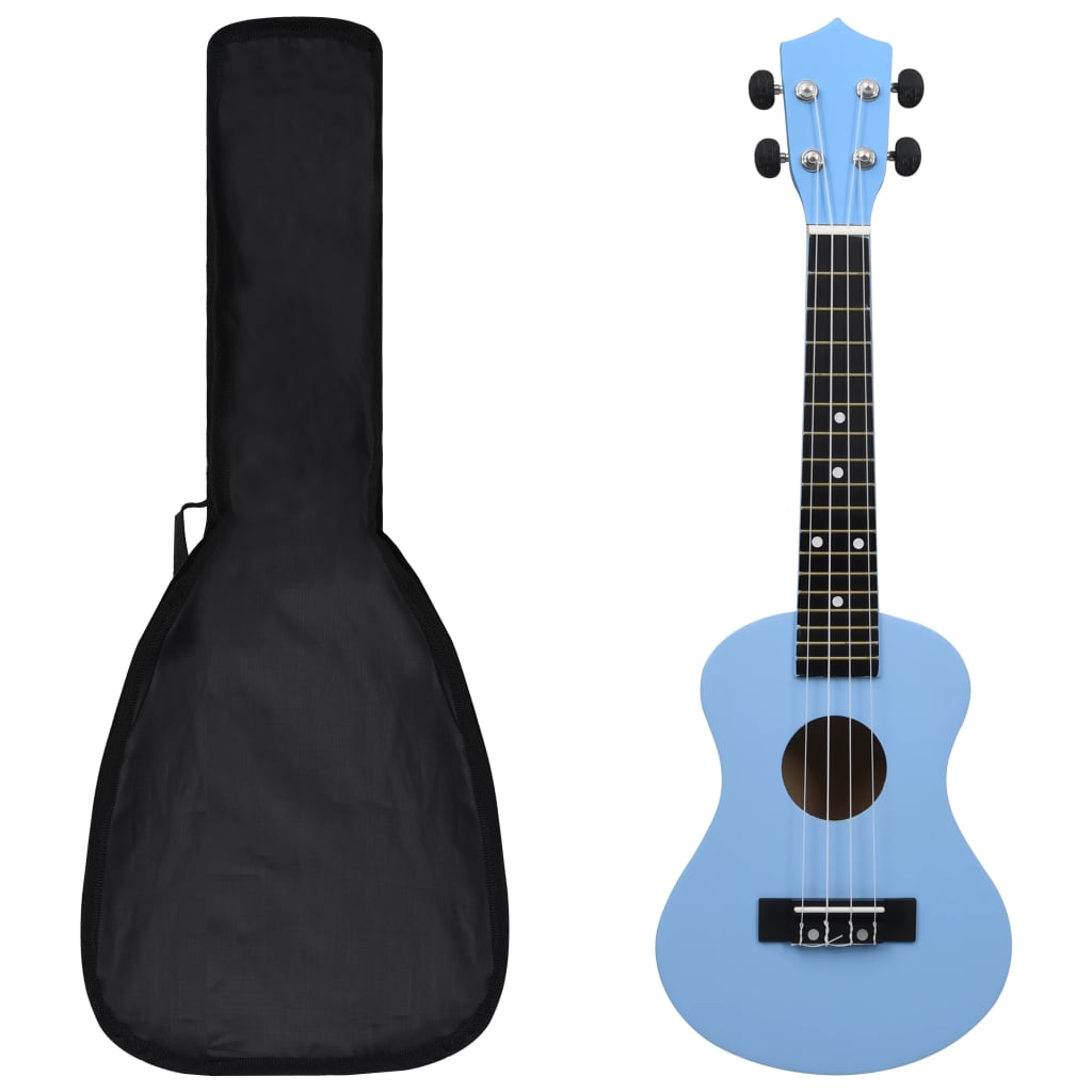 Vidaxl Ukuleleset with bag for children soprano 23 '' Blue