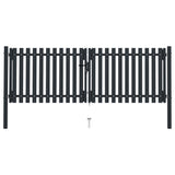 Vidaxl port double 306x125 cm steel anthracite