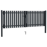 Port vidaxl double 306x125 cm anthracite en acier