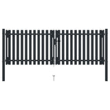 Port vidaxl double 306x150 cm anthracite en acier