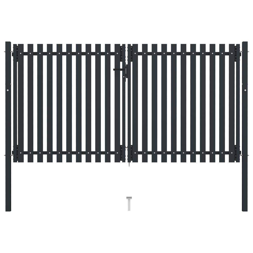 Vidaxl port double 306x200 cm steel anthracite