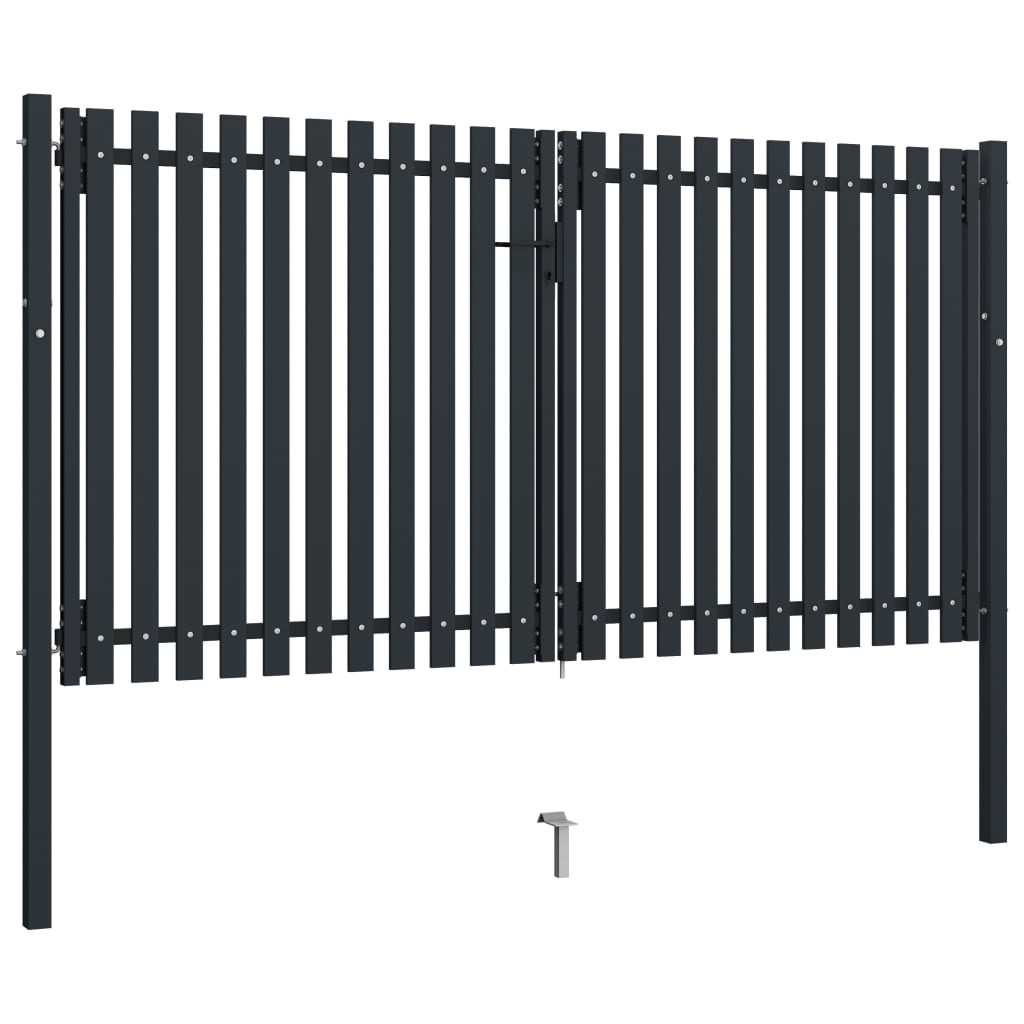 Vidaxl port double 306x200 cm steel anthracite