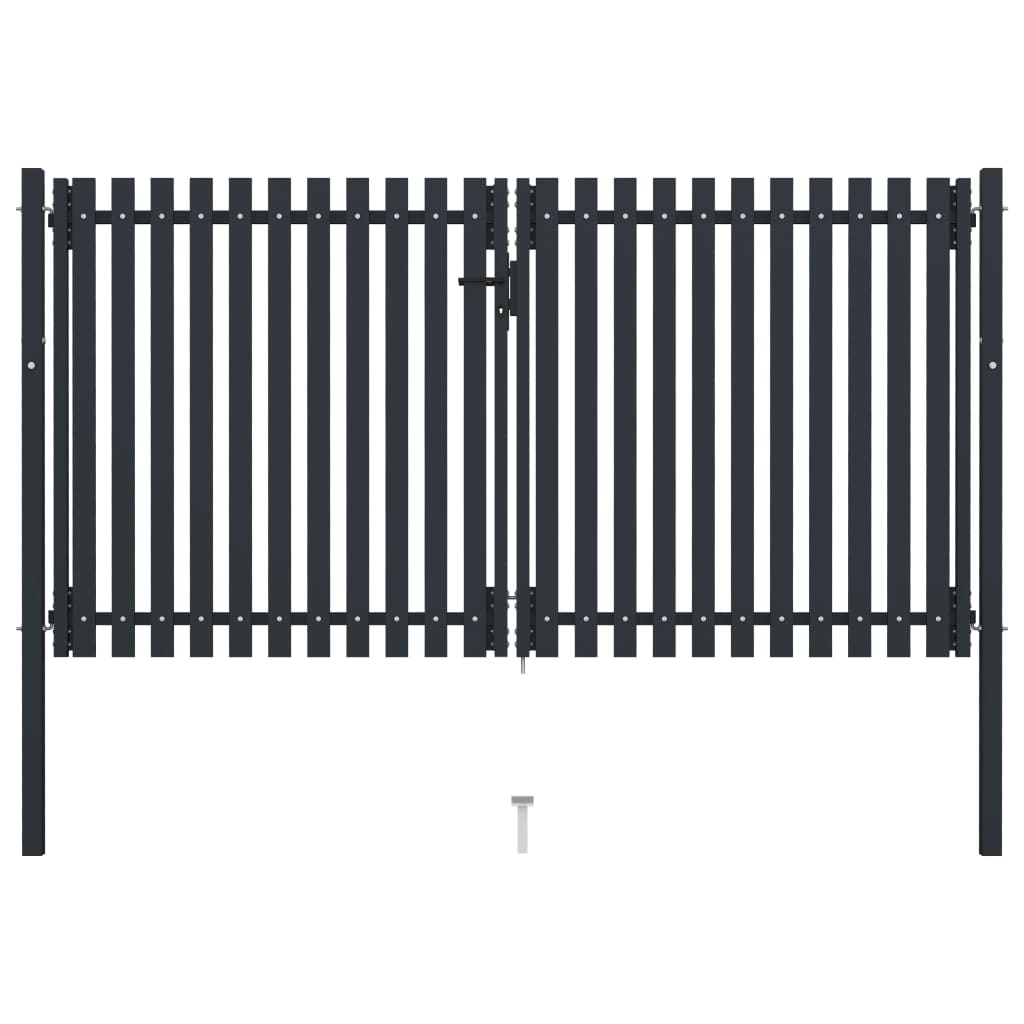 Vidaxl port double 306x220 cm steel anthracite