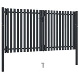 Vidaxl port double 306x220 cm steel anthracite