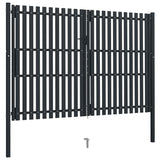 Port vidaxl double 306x250 cm anthracite en acier