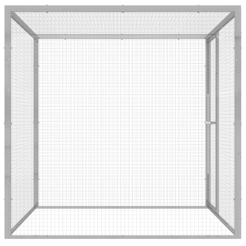 Vidaxl Cat Cage 1.5x1.5x1.5 m Galvanized Steel