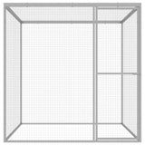 Vidaxl Cat Cage 1.5x1.5x1.5 m Galvanized Steel