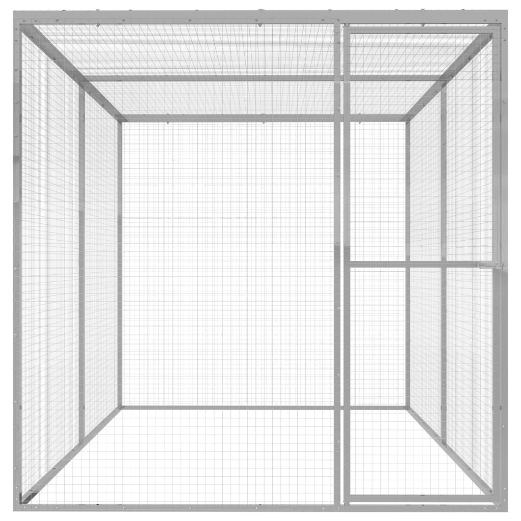 Vidaxl Cat Cage 3x1.5x1,5 m Galvanizovaná ocel