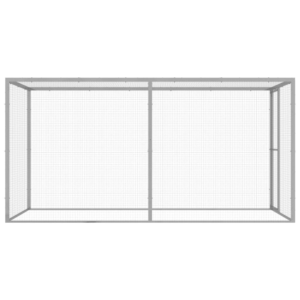 Vidaxl Cat Cage 3x1.5x1,5 m Galvanizovaná ocel