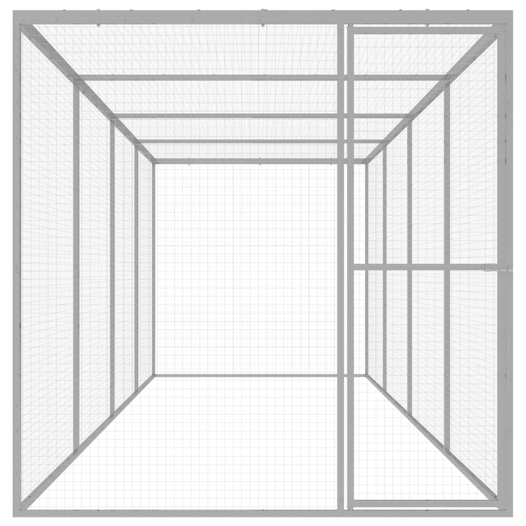 VIDAXL -Katzenkäfig 6x1.5x1,5 M verzinkte Stahl