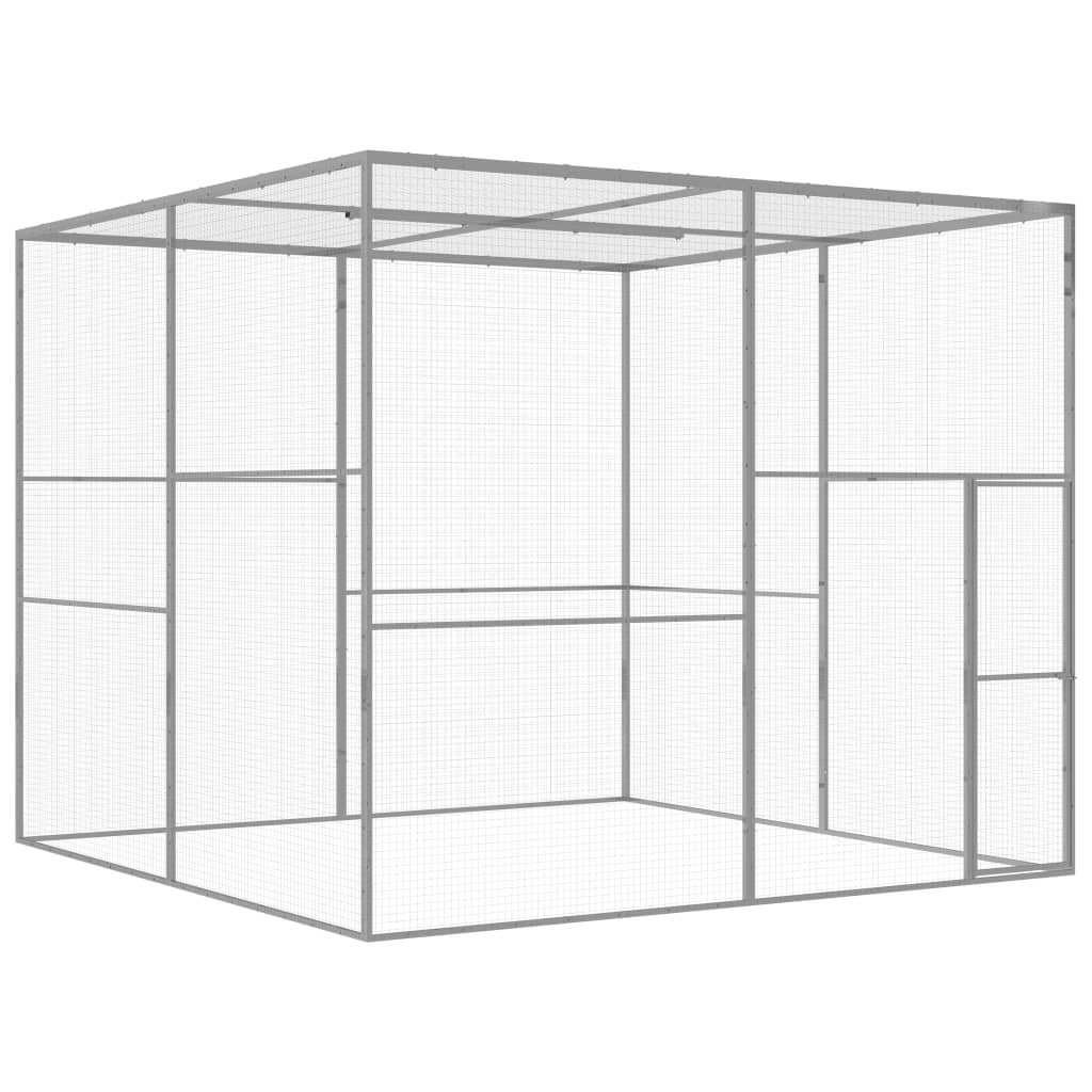 Vidaxl Cat Cage 3x3x2,5 M Galvaniserat stål