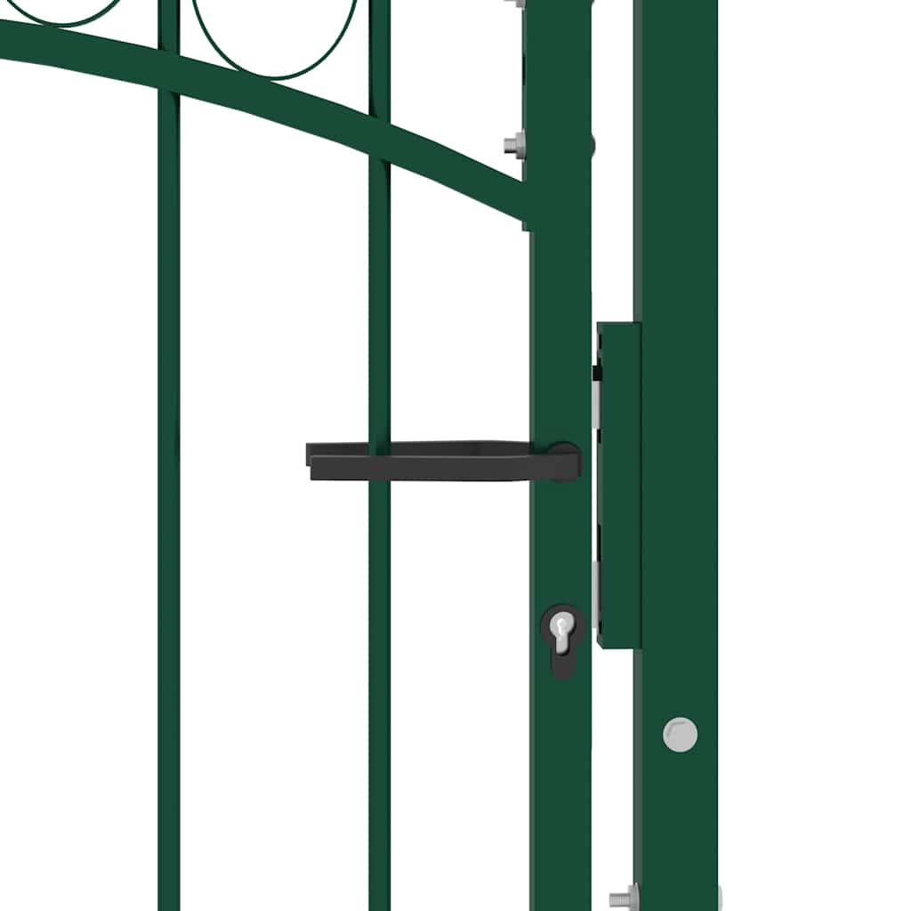 Vidaxl hekpoort emmen met gebogen bovenzijde staal 100x98,5 cm groen