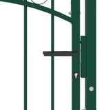 Porta Vidaxl con punte di lancio 100x175 cm in acciaio verde