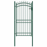 Vidaxl poort met speerpunten 100x200 cm staal groen