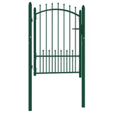 Vidaxl poort met speerpunten 100x125 cm staal groen