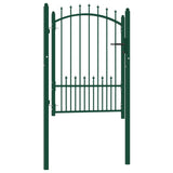 Vidaxl port with spearheads 100x125 cm steel green