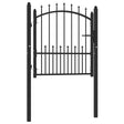 Vidaxl hekpoort emmen met stalen pinnen 104x97 cm zwart