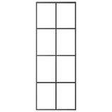 Vidaxl schuifdeur 76x205 cm aluminium en esg-glas zwart