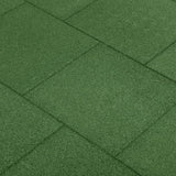 VidaXL Valtegels 12 st 50x50x3 cm rubber groen