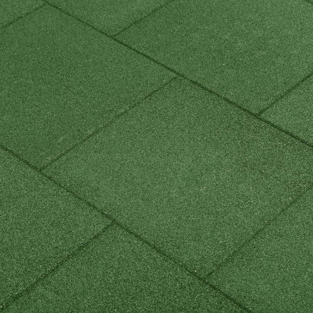 Vidaxl Valt tiles 24 st 50x50x3 cm rubber green