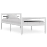 Vidaxl bedframe metaal wit en zwart 100x200 cm