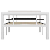Vidaxl bedframe metaal wit en zwart 100x200 cm